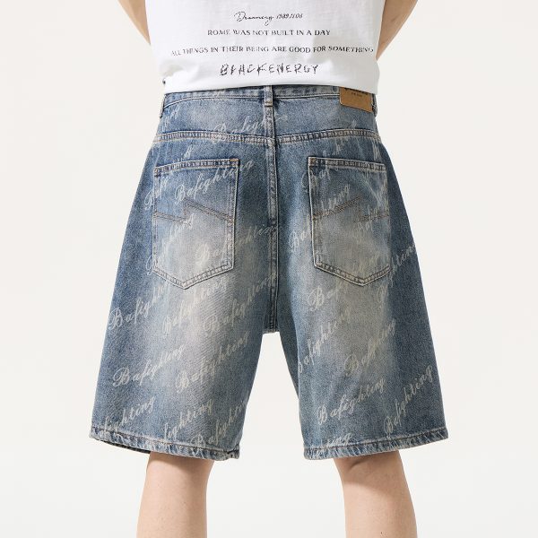 1787219556722634.jpg 6553 Men's Summer 12.7 oz Lyocell Baggy All‑Over Printing Denim Shorts