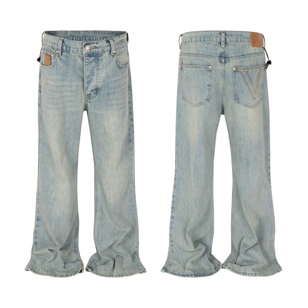 TJ126 Men's 13.6 OZ Mud Vintage Wash Bootcut Jeans