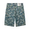 1161 Men's 12.8 OZ 100% Cotton Baggy Paisley Bandana Jacquard Denim Shorts