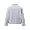 Q148 Men's 15.2 OZ Boxy Ripped Destroyed Zip‑up Denim Jackets