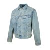 DY-994 Men's 14.8 OZ Boxy Stretch Vertical Slub Trucker Denim Jackets