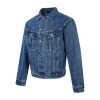 DY-994 Men's 14.8 OZ Boxy Stretch Vertical Slub Trucker Denim Jackets