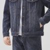 Y1506 Men's Chenille Tone‑on‑Tone Jacquard Denim Jackets