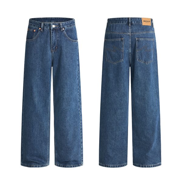 6823 Men's 11.8 OZ Cleanfit Stone Wash Relaxed Straight Jeans