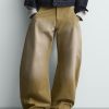 ZAB001  Men's 15.8 OZ Vintage Faded Wash Barrel‑leg Baggy Jeans