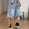 1788101135679351.jpg 237 Women's 11.8 OZ 90s Retro Vintage Acid Snow Wash Baggy Bermuda Jorts Denim Shorts