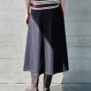 1788126735955638.jpg Women's 12.8 OZ High Rise Minimalist A‑line Midi Denim Skirts