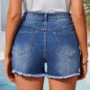 1788127959321923.jpg Women's 10.8 OZ High Rise Ripped Distressed Raw Hem Denim Shorts