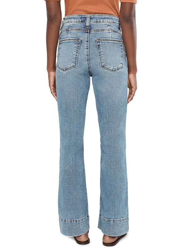 1788140500157591.jpg Women's 11.8 OZ High Rise Faded Western Cuffed Hem Flare Jeans