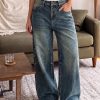 1788142852858780.jpg Women's 12.8 OZ Stretch High Rise Faded Wash Wide Leg Flap Back Pockets Jeans