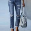 1788167278642038.jpg Women's 11.8 OZ High Rise Distressed Ankle Length Cropped Destroyed Ripped Skinny Jeans