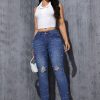 1788168724817827.jpg D-064 Women's 10.8 OZ Y2K All‑over Pearl Studs High Rise Ankle Length Cropped Skinny Jeans