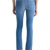 Women's 10.8 OZ Mid Rise Ankle Length Cropped Slim Straight Jeans