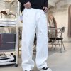 H3716 Men's 10.6 OZ Wide Leg Raw White Jeans