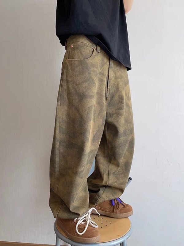 1788616136585612.jpg CAMO002 Men's Camo Digital All Over Printing Baggy Wide Leg Pants