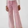 10 OZ Big Girls Y2K Pink Low Rise Wide Leg Cargo Jeans