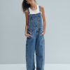 1788720394312087.jpg 10.2 OZ Big Girls Vintage Workwear Baggy Barrel‑Leg Denim Overalls