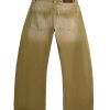 ZAB001  Men's 15.8 OZ Vintage Faded Wash Barrel‑leg Baggy Jeans