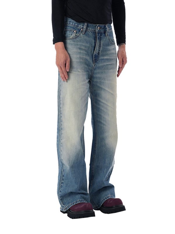 Q213  Men's 14 OZ 100% Cotton Classic Five Pockets Bootcut Jeans