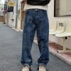 6803 Men's 13.6 OZ All‑Over Laser Etching Relaxed Straight Jeans