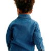 Baby Boys 6.6 OZ Classic Minimal Casual 100% Cotton Long Sleeve Denim Shirts