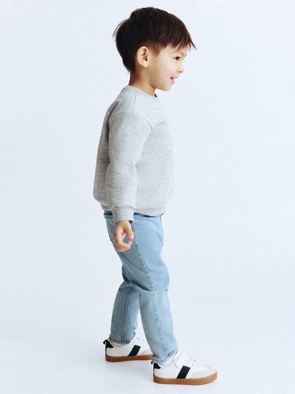 1788969480499438.jpg Toddler Boys 9 OZ Minimalist Stretch Slim Fit Straight Leg Rolled Cuff Jeans
