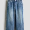 HMKD021  Daisy Wide Leg Paper-Bag Jeans Cotton 100%  2-8