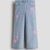HMKD022  Denim-Look Wide-Leg Jeggings  Cotton 75%, Polyester 19%, Spandex 6%  2-8