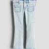 HMKD025  Superstretch Flared Leg Jeans  Cotton 79%, Polyester 20%, Spandex 1%  Embroidered-Motif  2-