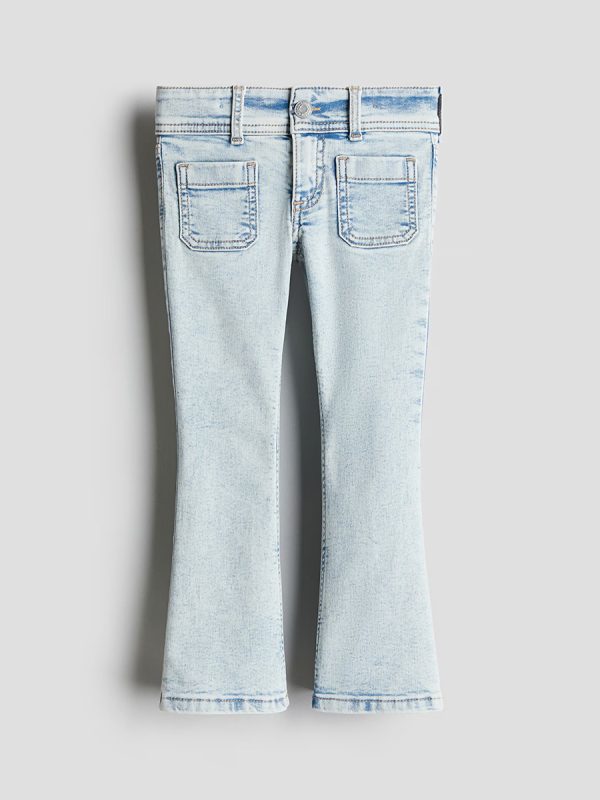 HMKD025  Superstretch Flared Leg Jeans  Cotton 79%, Polyester 20%, Spandex 1%  Embroidered-Motif  2-