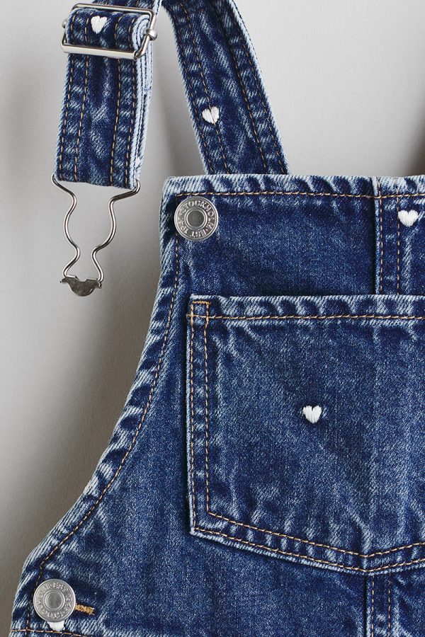 HMKD032  Patterned denim dungarees  Cotton 100%  2-8