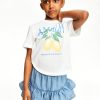 HMKD040  Tiered Denim Skirt   Cotton 78%, Polyester 22%  2-8