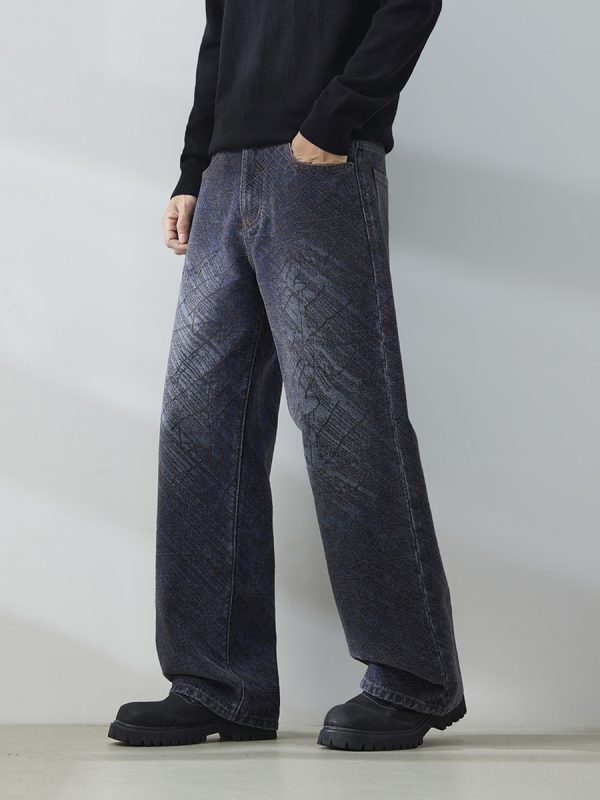 1501 Men's 14.8 OZ Chenille Tone‑on‑Tone Jacquard Straight Jeans