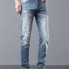 5107  Men's 10.8 OZ Vintage Destroyed Wash Ripped Distressed Skinny Jeans