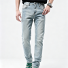 JK0351  Men's  Pale Light Bleach Stone Wash Slightly Tapered Jeans