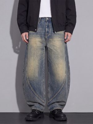1789831349942832.jpg PB004 Men's 12.8 OZ Banana Curved‑leg Cut Vintage Faded Jeans