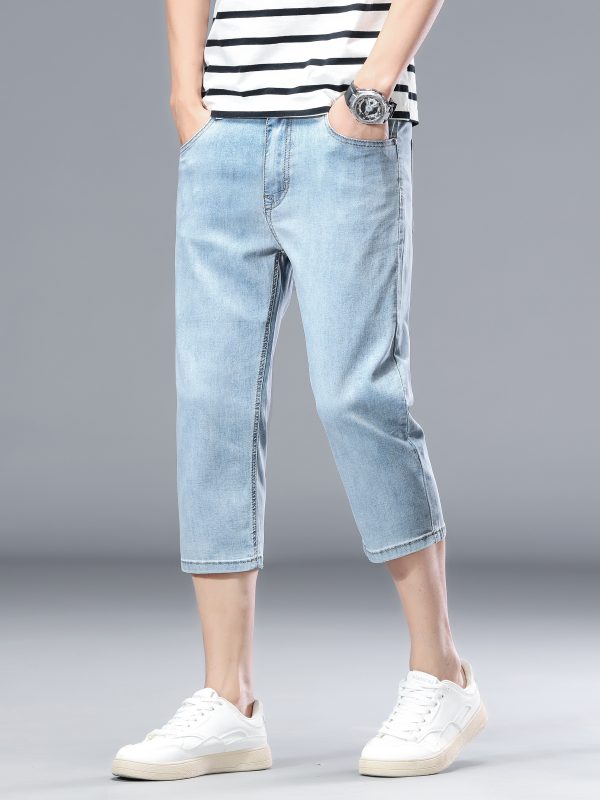 1789957993384987.jpg 894 Men's 10.8 OZ Stretch Slim Fit Denim 7/10 Length Capris Jeans