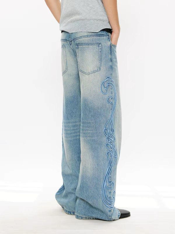 1790149592237158.jpg EMBD002 Men's 15 OZ 3D Raised Cord Embroidery Wide Leg Jeans