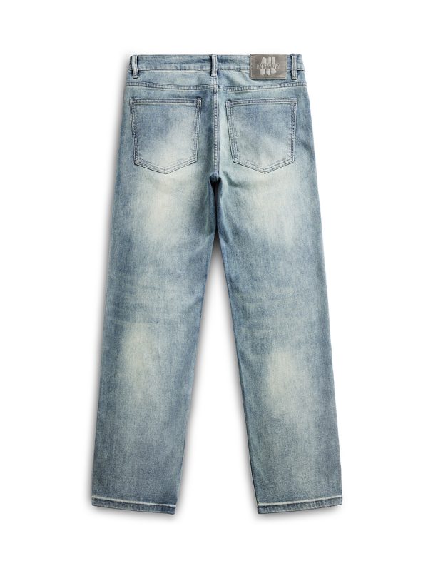 1790235019480564.jpg DZ2017 Men's 11.8 OZ Light Vintage Faded Wash Regular Straight Jeans