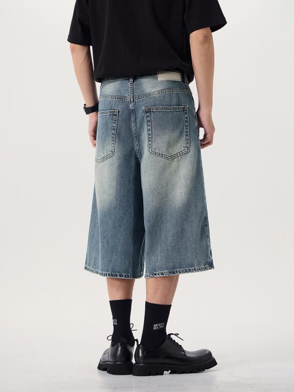 1790241558440955.jpg 7033 Men's 11.8 OZ Baggy Wide Leg 7/10 Length Denim Capris Jeans