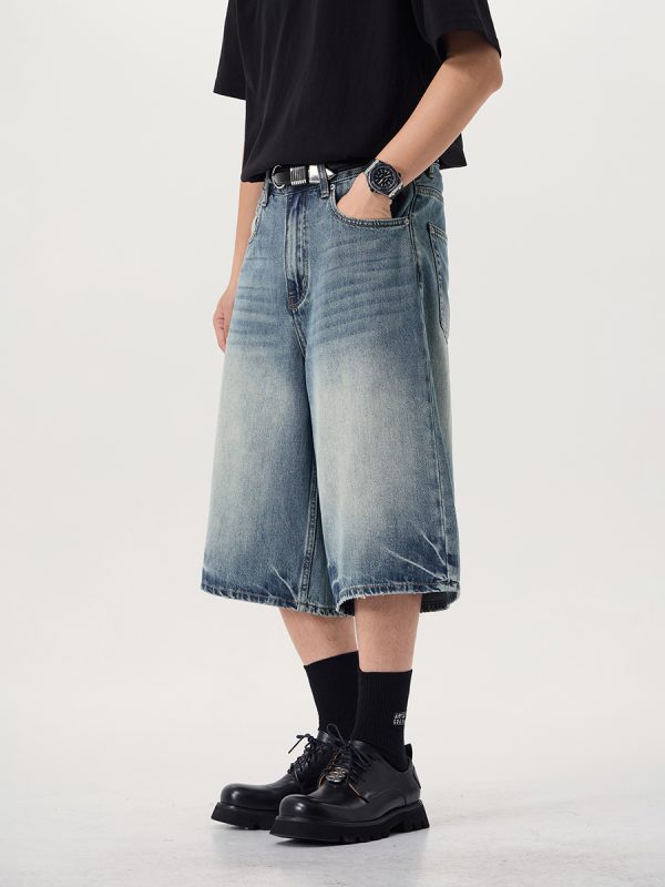 1790241586731942.jpg 7033 Men's 11.8 OZ Baggy Wide Leg 7/10 Length Denim Capris Jeans