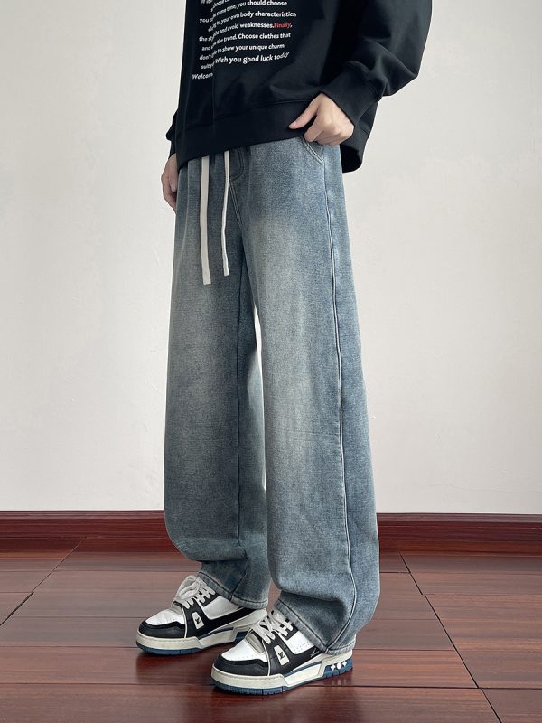 1791430057492824.jpg LL693R1 Men's 11 OZ Elastic Waist Winter Fox Fleece Lined Jeans