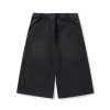 721  Men's Dyed Back‑half Elastic Waistband 8/10 Length Cropped Jeans